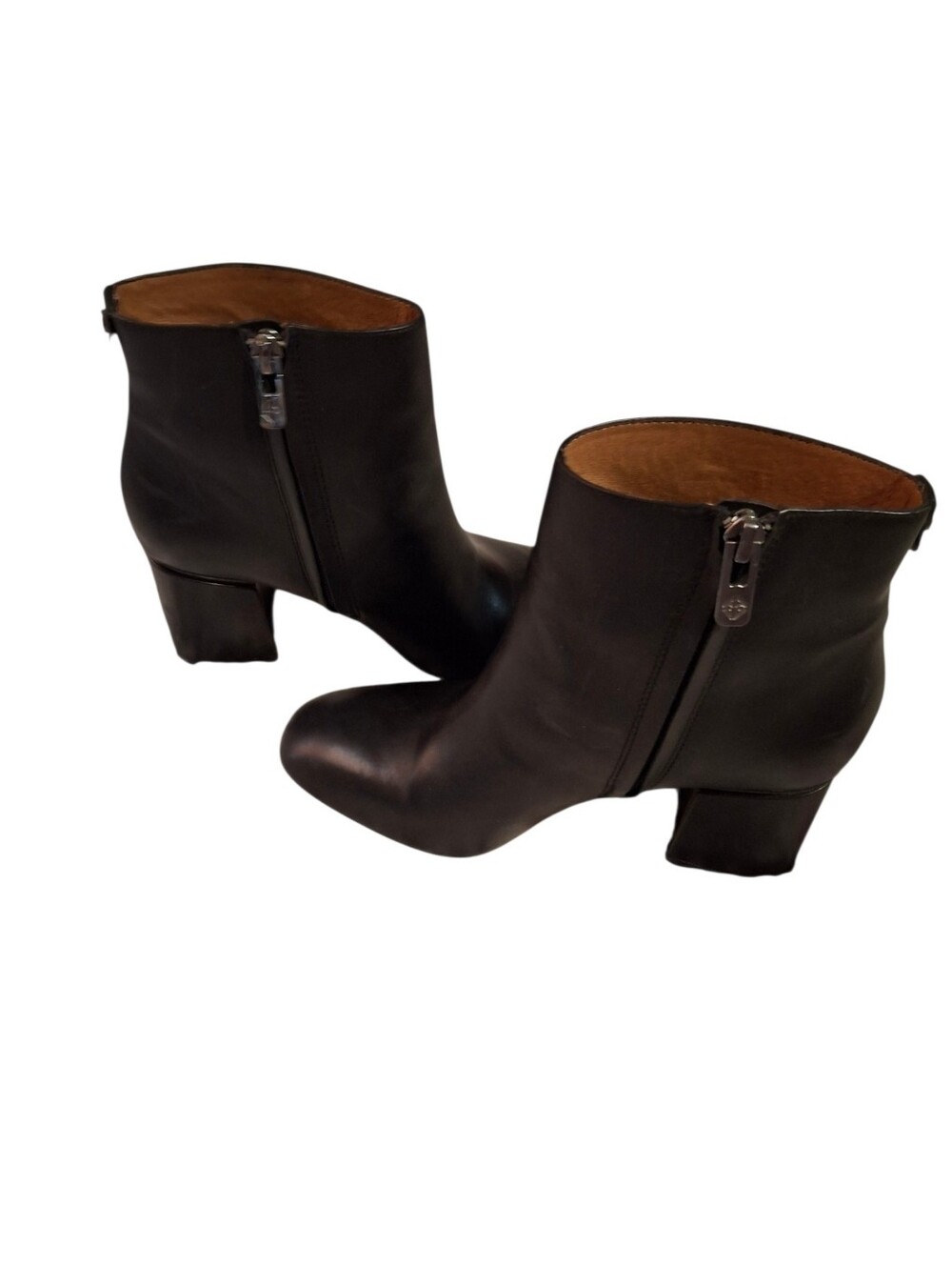 Antonio Melani Black leather heeled boots Sz 6 - Picture 11 of 14